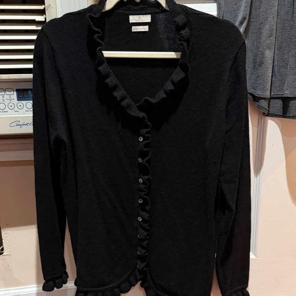Munro Midnight Ruffle Cardigan - Picture 1 of 5